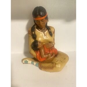 Vintage 1979 UNIVERSAL STATUARY CORP Native Woman And Baby #635